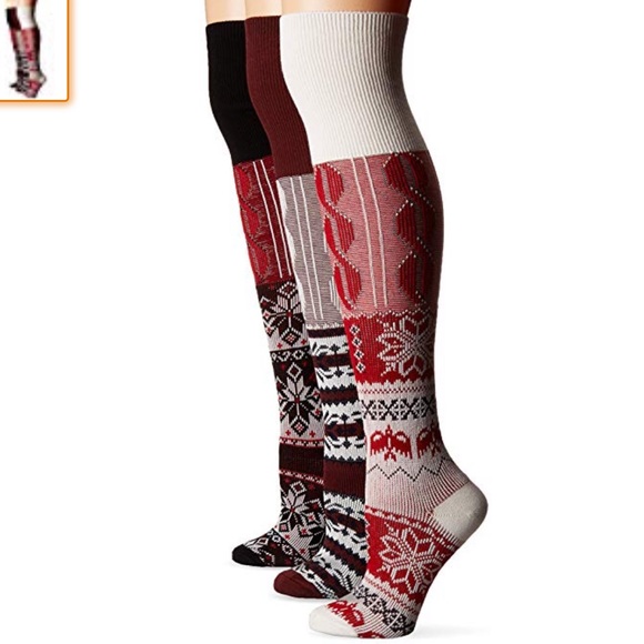 MUK LUKS Women New Muk Luks Women’s Over The Knee Socks - 3 pairs - Boho